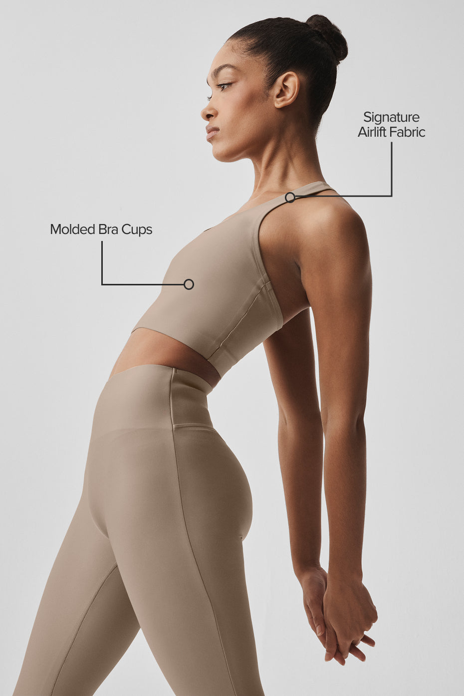 Airlift Super Sleek Bra Tank - Gravel - Image 2