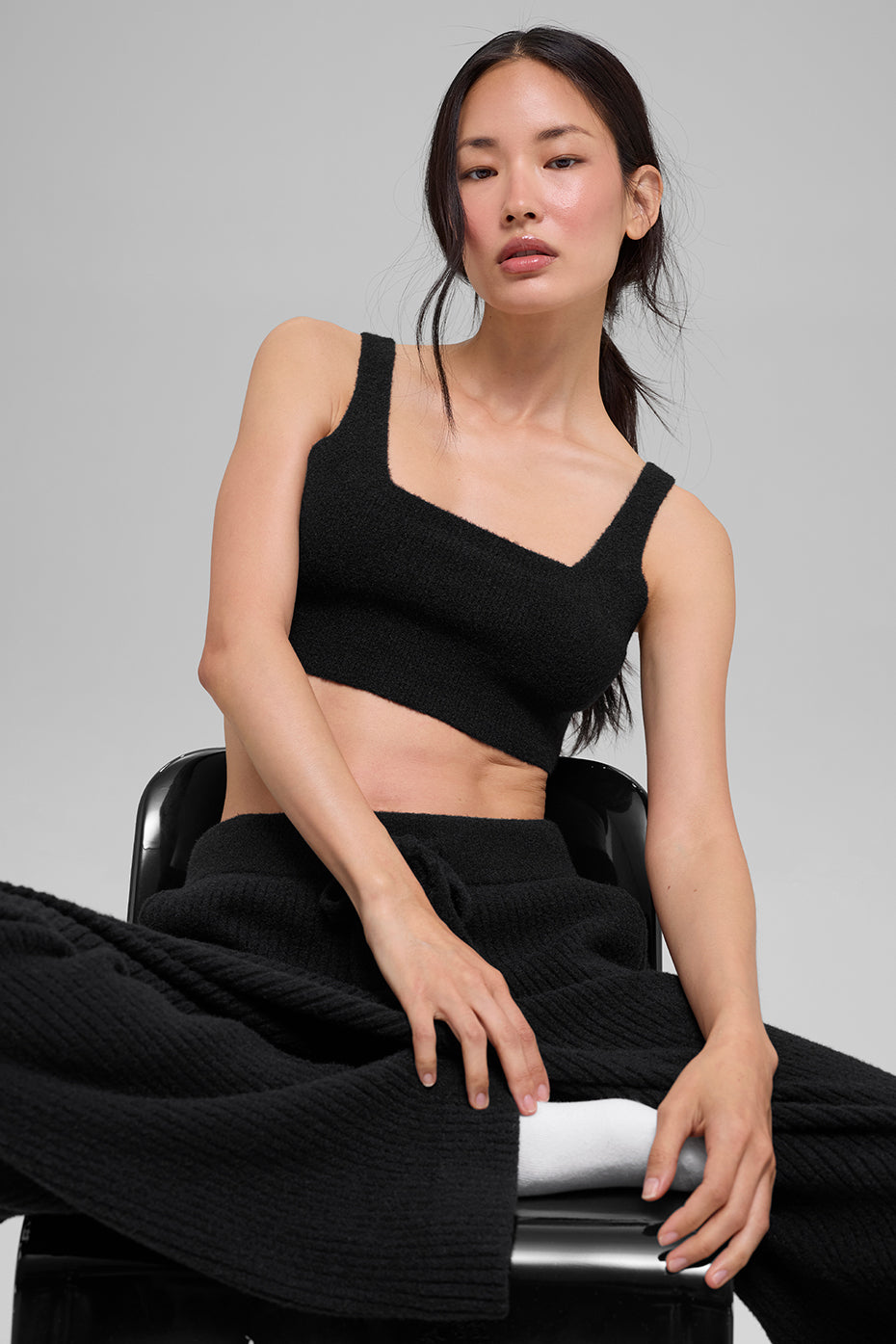 Snuggle Up Sweater Bra - Black - Image 3