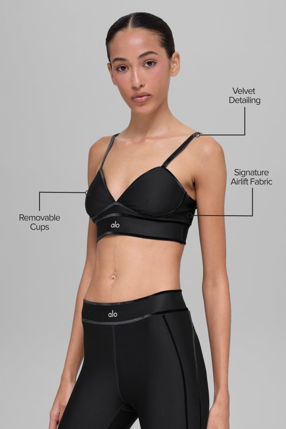 Airlift Love Language Bra - Black - Image 2