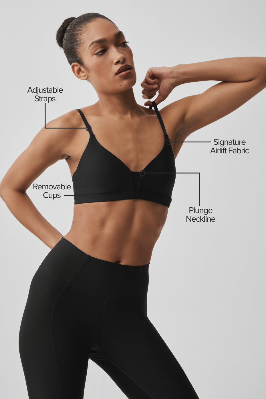 Airlift Fine Line Bra - Black - Image 2