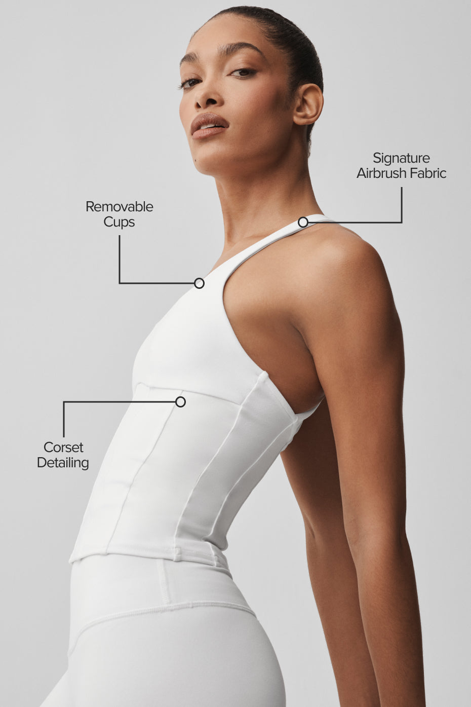 Airbrush Sparks Fly Corset Tank - White - Image 2