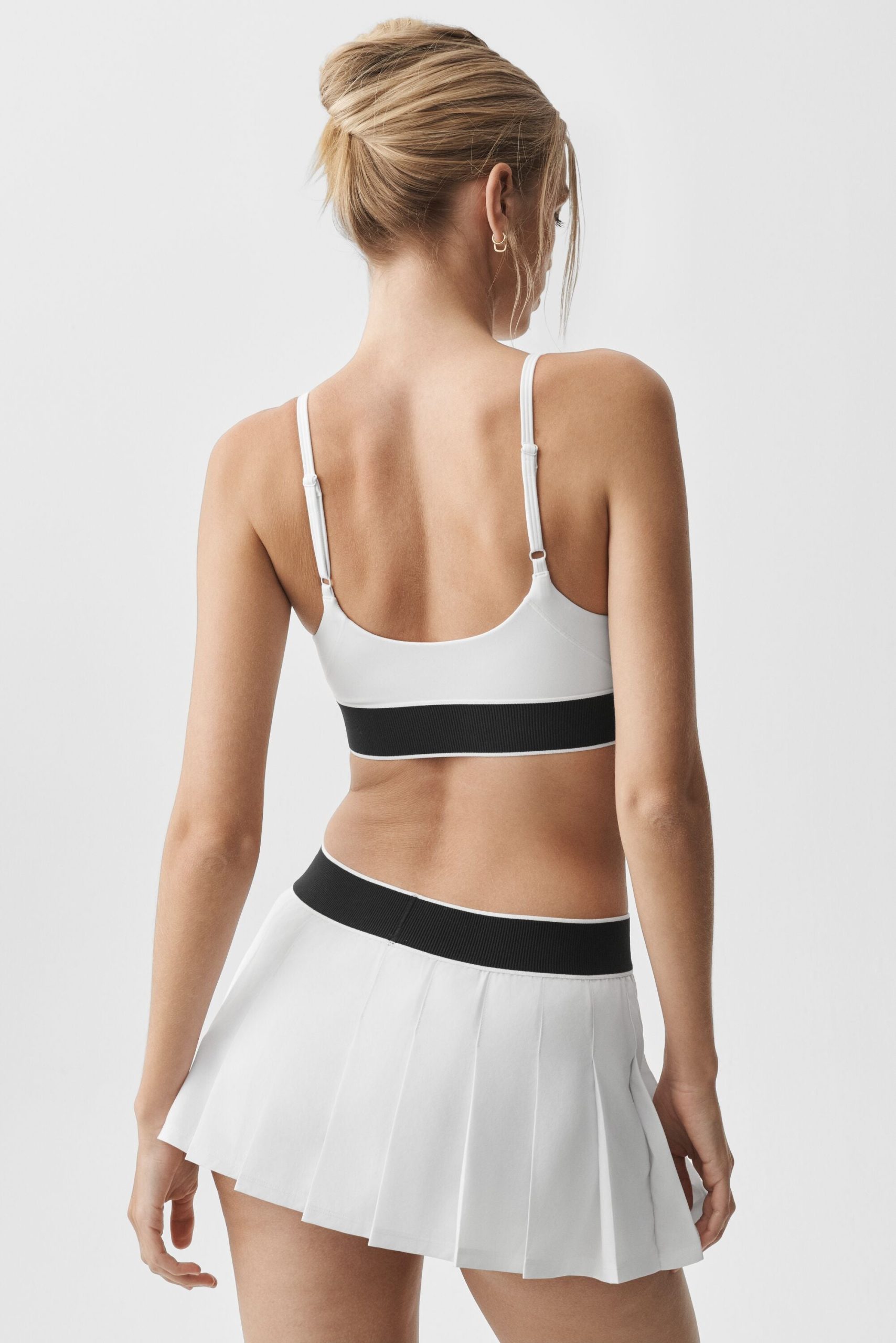 ALO Softsculpt Amp It Up Bra - White/Black - Image 3